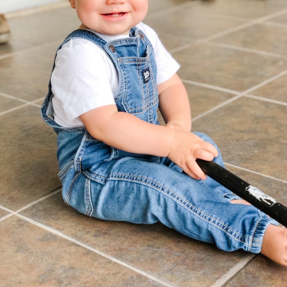 Baby B’gosh Knit-Like Denim Overalls